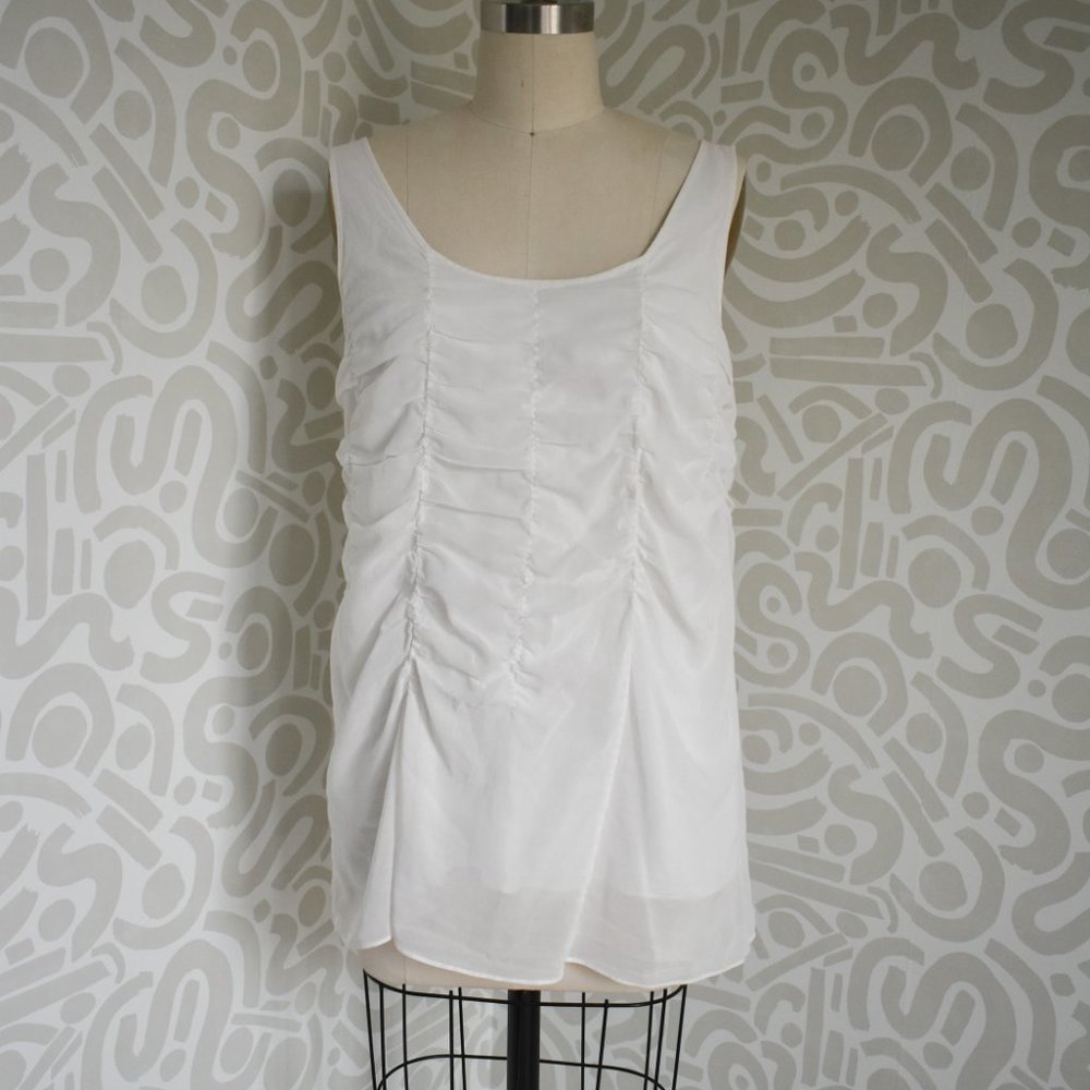 COS Ruched Linen Blouse - Picture 2 of 8